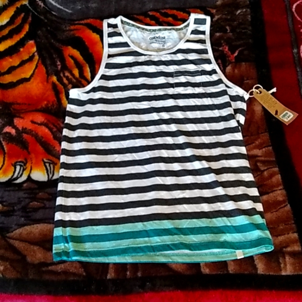 Tank Top, Colorfast, Small, Teal/ Dolpin